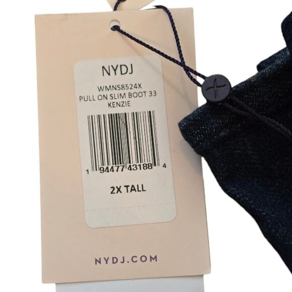 NYDJ Pull on Slim Bootcut Jeans Medium Wash Plus Size 2XL Tall 20 22 New 21 x 34 - Picture 9 of 16